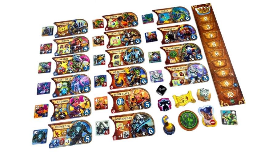 Small World of Warcraft játéktábla és ikonikus Warcraft bábuk 6