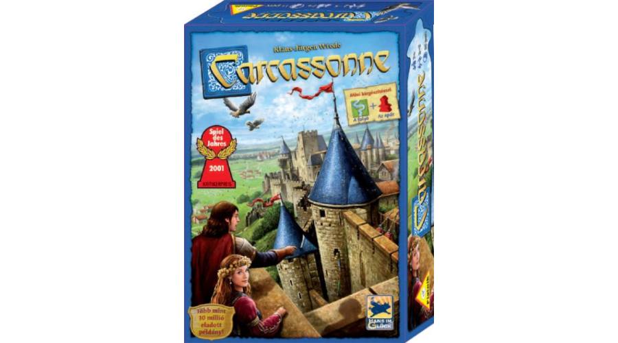 Carcassonne alapjáték Folyó és Apát kiegészítőkkel társasjáték doboz