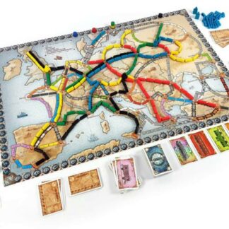 Ticket to Ride Europe játék közben – vonatkártyák és komp útvonalak 2