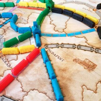 Ticket to Ride Europe játék közben – vonatkártyák és komp útvonalak 3