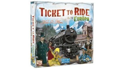 Ticket to Ride Európa társasjáték doboz – vasúti térkép