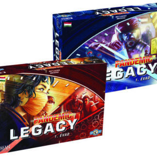 Pandemic Legacy 1. évad társasjáték doboz – kék és piros verzió