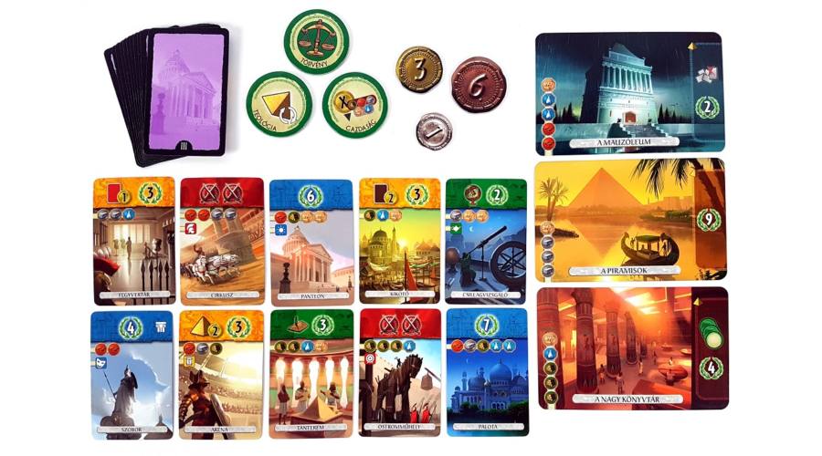 7 Wonders Duel játék közben – draft és katonai konfliktus 5