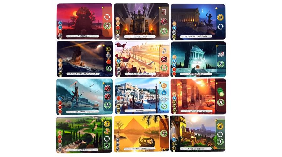 7 Wonders Duel játék közben – draft és katonai konfliktus 2