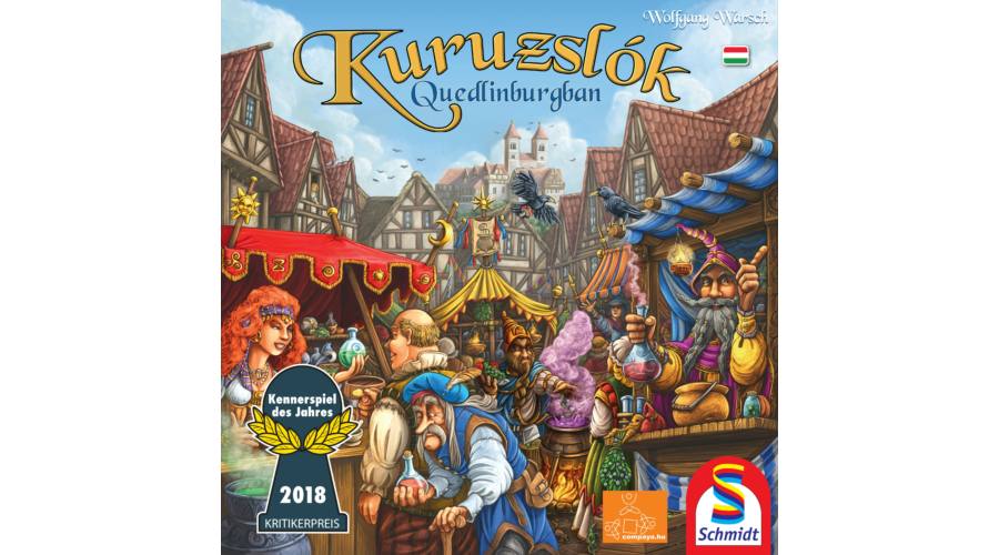 Kuruzslók Quedlinburgban társasjáték doboz és komponensek