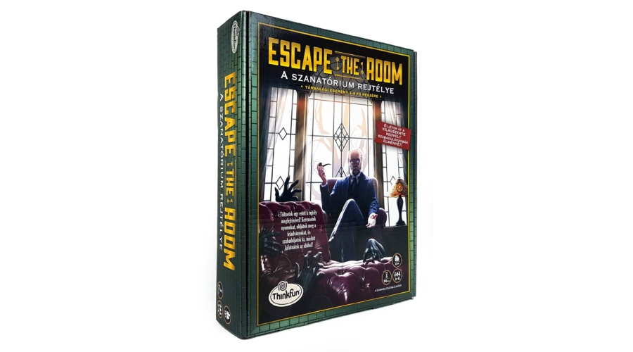 Escape the Room A Szanatórium rejtélye társasjáték doboz és kártyák