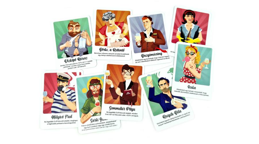 Fröccs társasjáték játék közben – vendégek és fröccs kombinációk 3