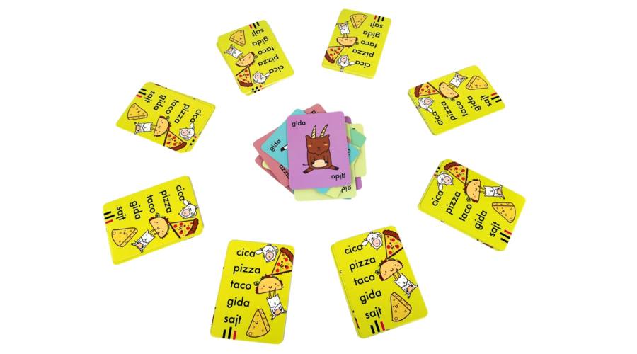 Cica Pizza Taco Gida Sajt játék közben – vicces kártyák és csapkodás 2
