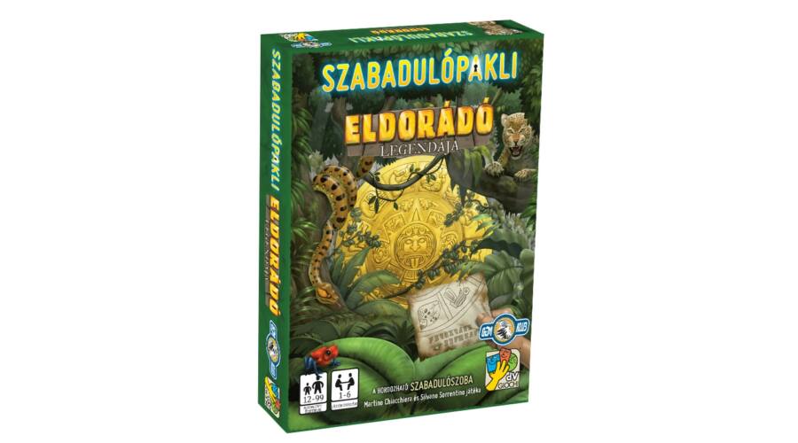 Szabadulópakli – Eldorádó legendája társasjáték doboz és kártyák