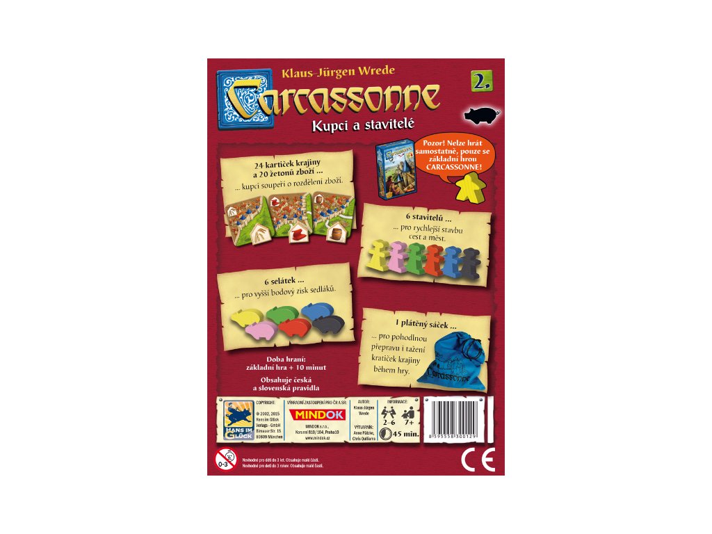 Carcassonne: 2. kiegészítés - Kereskedők és építőmesterek (cseh kiadás) - Image 2
