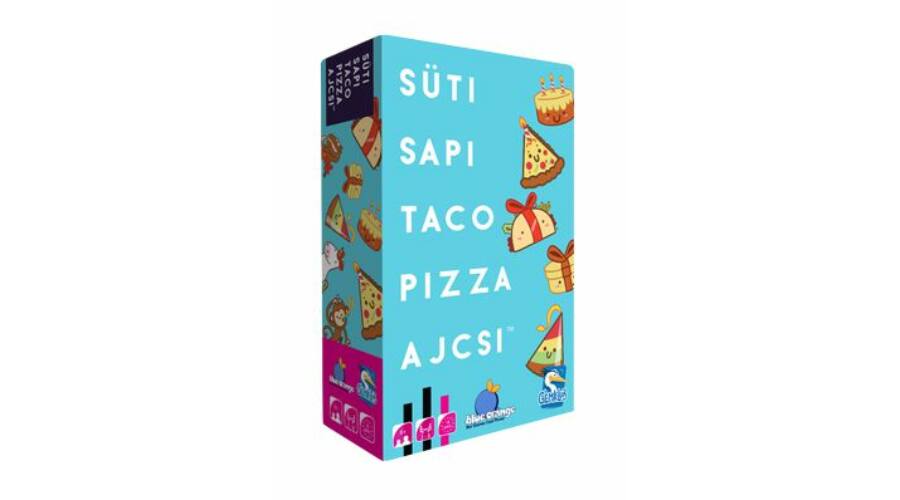 Süti sapi taco pizza ajcsi kártyajáték doboza és kártyái