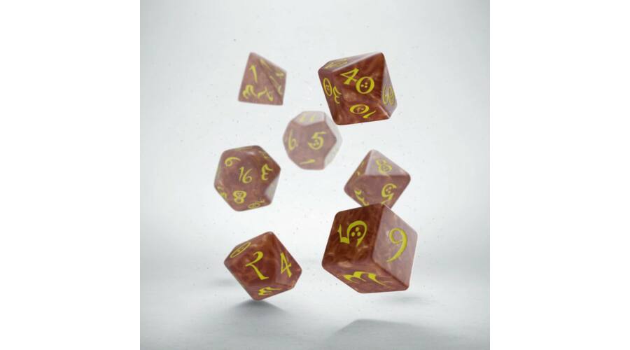 Dobókocka - Classic RPG Caramel/Yellow (7 db-os szett)