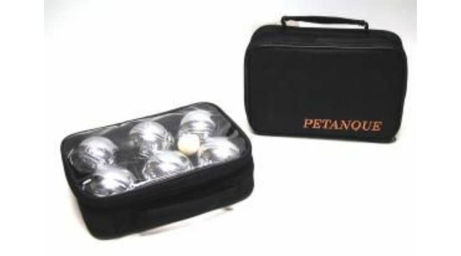 Pétanque, 6 fém golyóval, fekete táskában - 251204