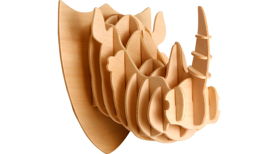 Gepetto's Workshop - Rinocéroszfej- 3D fapuzzle, 473176