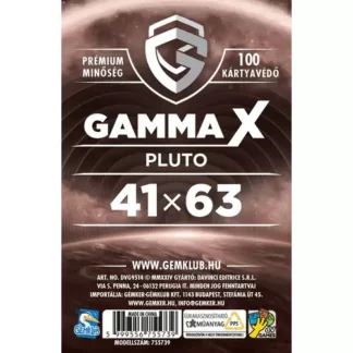 GK Gamma X - Pluto kártyavédő (sleeve) - 41*63 mm (100 db/csomag)