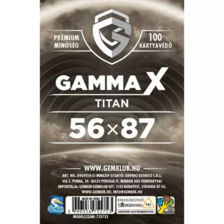 GK Gamma X - Titan kártyavédő (sleeve) - 56*87 mm (100 db/csomag)