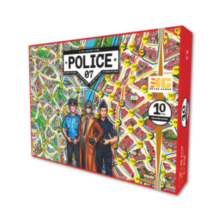 Police 07 – 10 éves jubileumi kiadás társasjáték doboz és kártyák