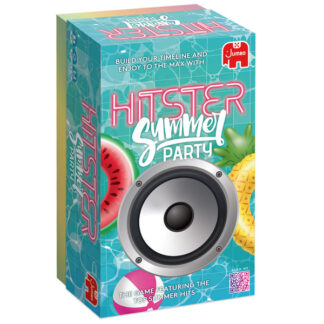 Hitster Summer Party társasjáték doboza – nyári slágerekkel és Spotify QR-kódos zenei partijátékkal