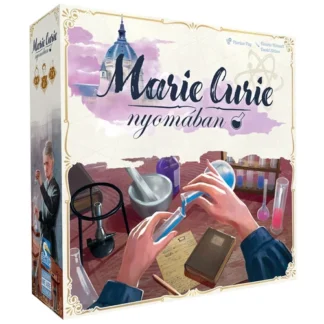 Marie Curie nyomában társasjáték doboza