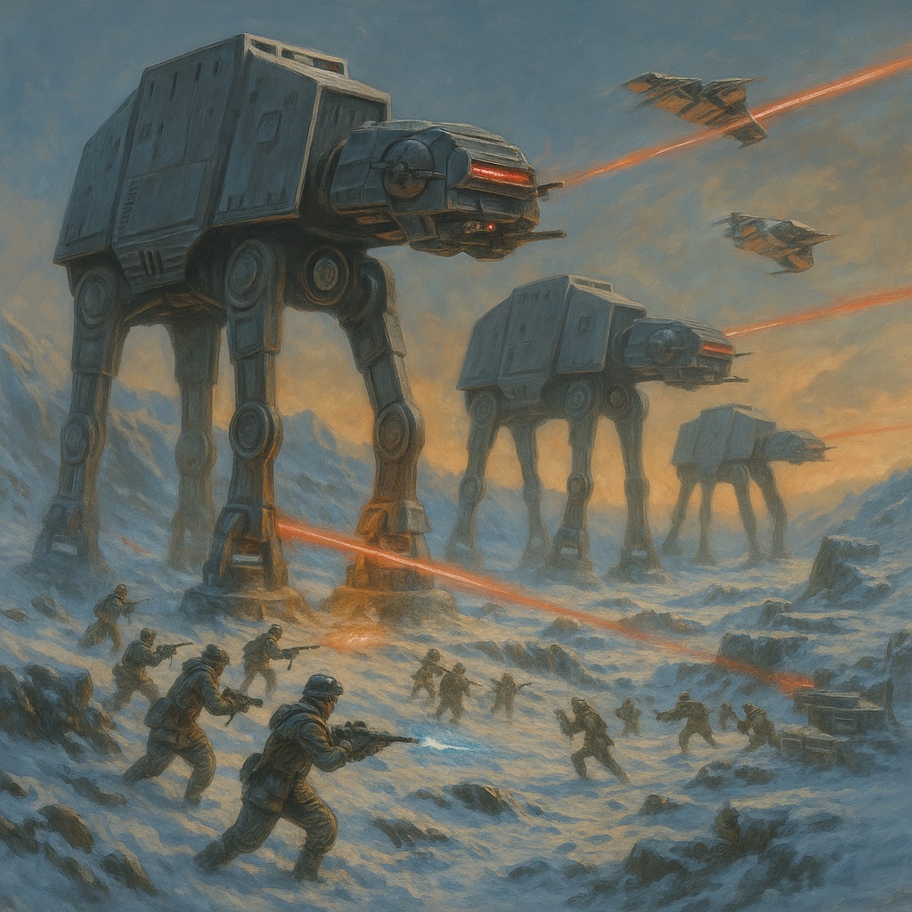 Lépegetők és lázadó harcosok csatája a havas Hoth bolygón – Star Wars: Battle of Hoth társasjáték hangulatkép