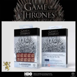 Game of Thrones dobókocka - Lannister aranyvörös poliéderes szett