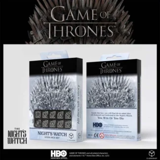 Game of Thrones dobókocka - Night’s Watch 10×D6 fekete szett
