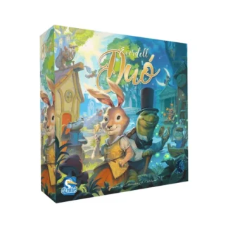 Everdell Duo társasjáték doboz és játékelemek