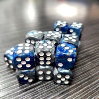 Dobókocka kék-szürke 12 mm D6 kocka